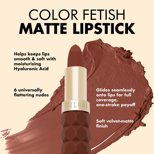 Milani Color Fetish Matte Lipstick 5 Pack: Secret, Passion, Pleasure, Sensual, & Tease