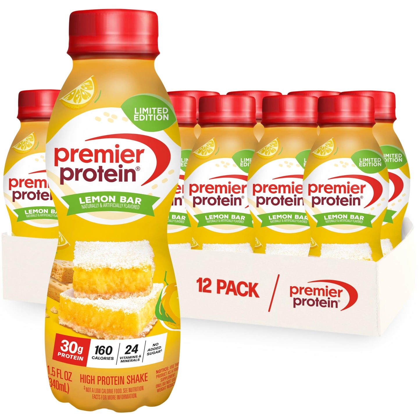 Premier Protein Shake, Chocolate, 30g Protein, No Added Sugar, 24 Vitamins & Minerals to Support Immune Health, Gluten-Free,11.5 fl oz (12 Pack)