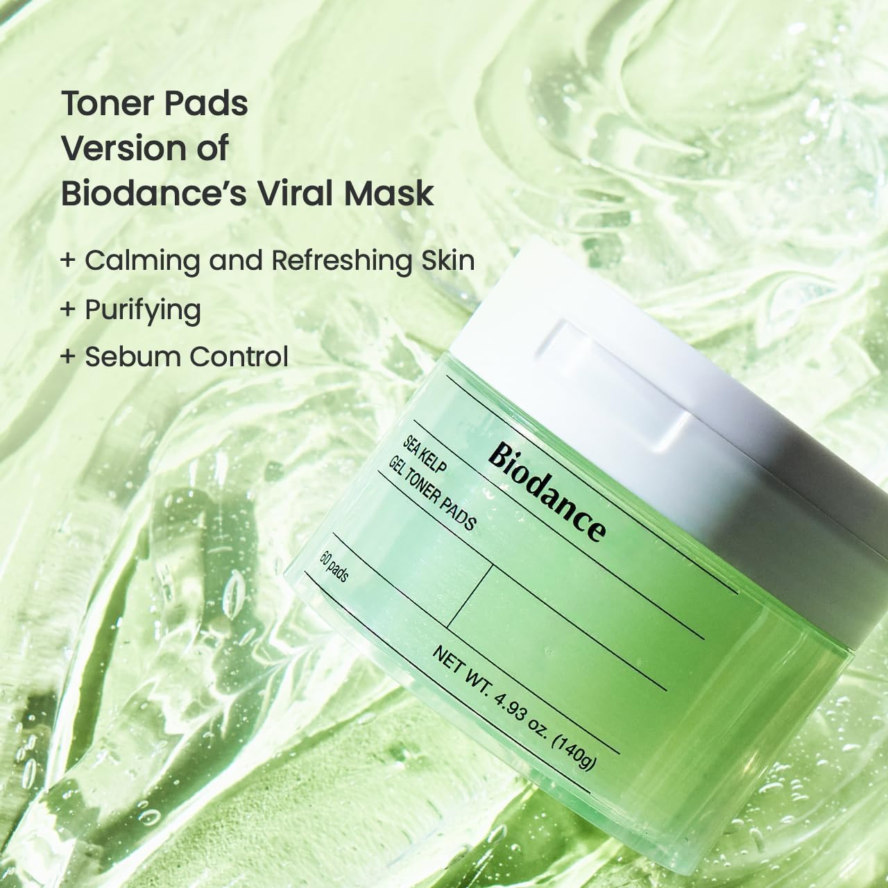 Biodance Brightening & Calming Toner Pads Duo Set: Vita Niacinamide & Sea Kelp, Dark Spot Correcting, Sebum Control Korean Skincare Set for Face, Korean Skin Care, Skin Care Set