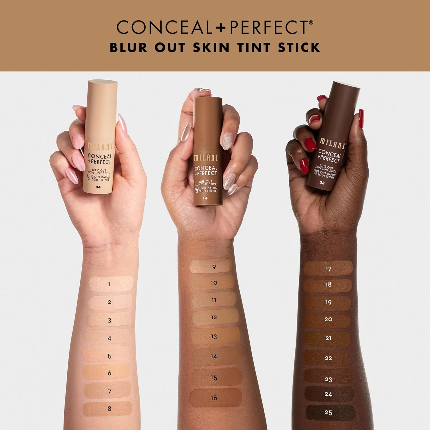 Milani Conceal + Perfect - Skin Tint Stick, Blur Out Tinted Moisturizer Makeup, Shade 07