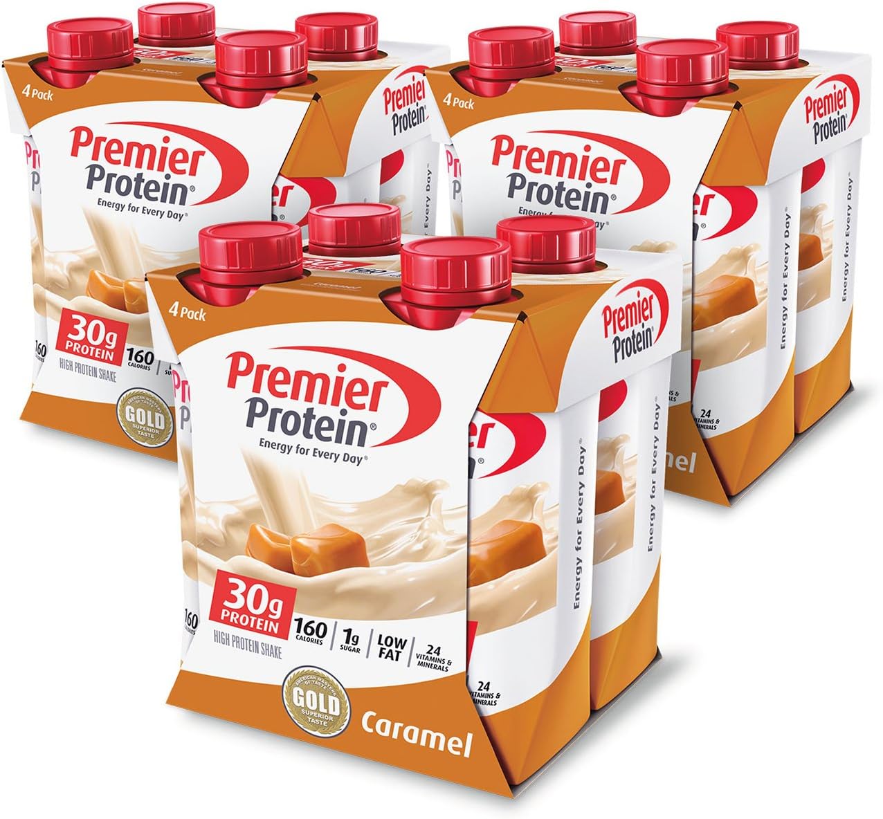Premier Protein 30g Protein Shake, Caramel, 12 Count