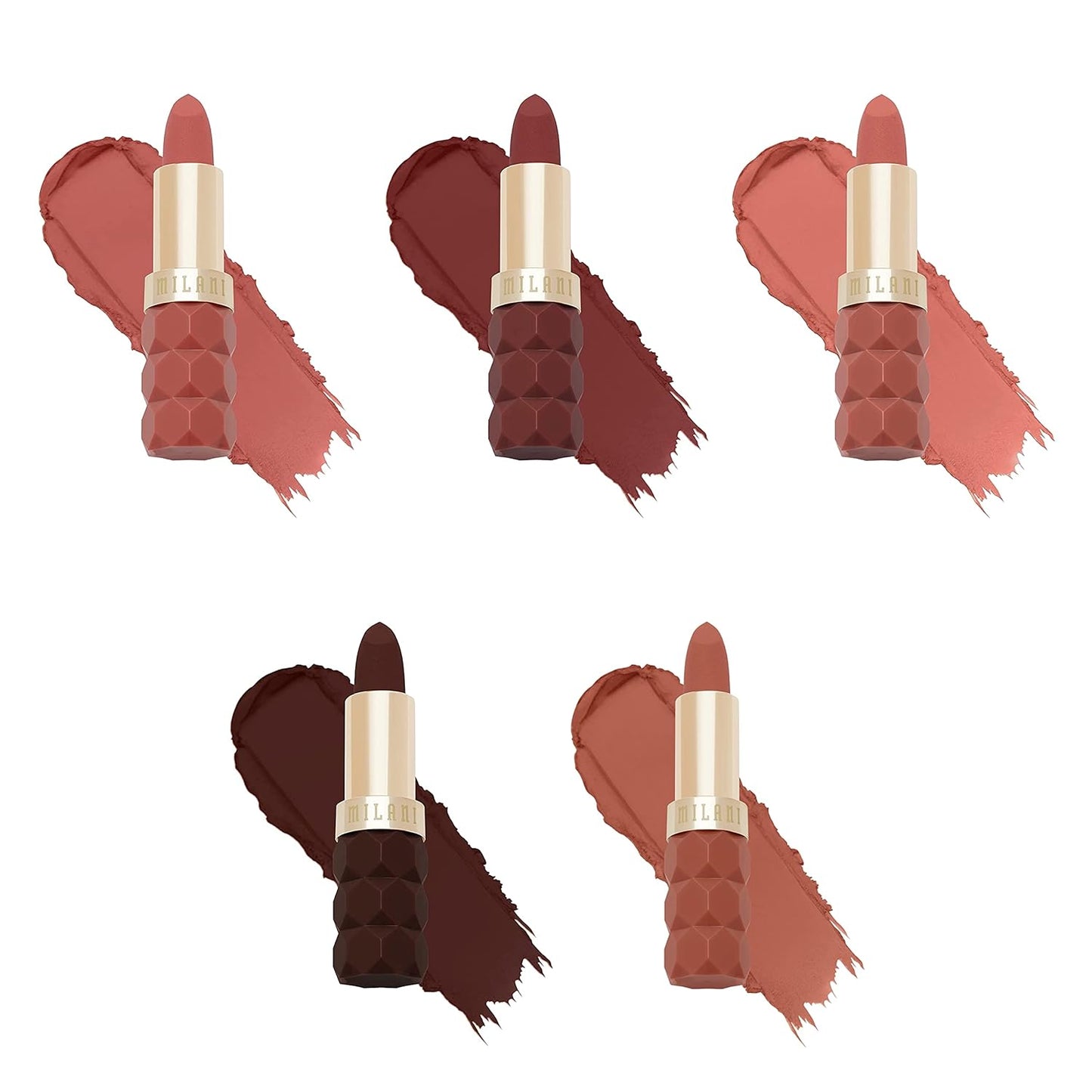 Milani Color Fetish Matte Lipstick 5 Pack: Secret, Passion, Pleasure, Sensual, & Tease