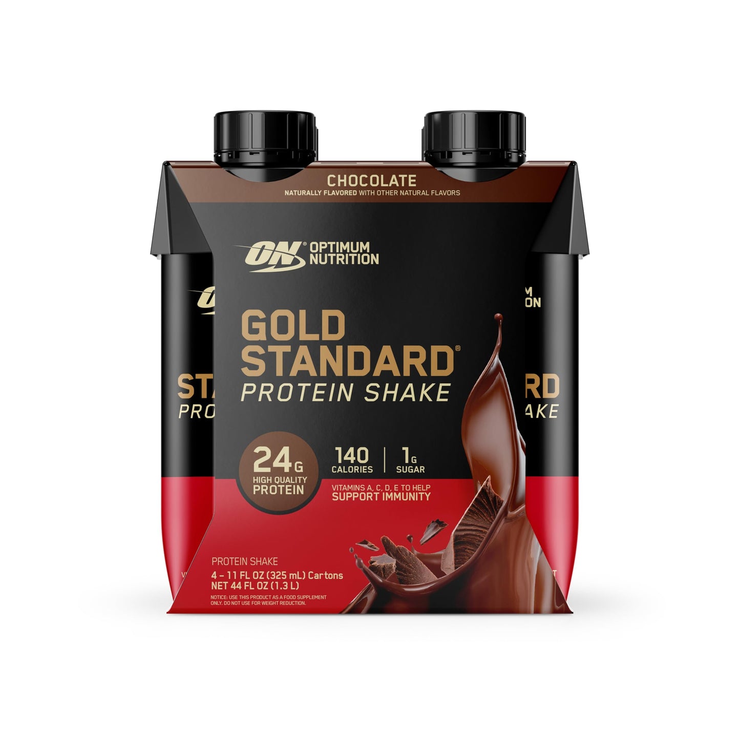 Optimum Nutrition Gold Standard Protein Shake, 24g Protein, Ready to Drink Protein Drinks, Strawberry, 11 Fl Oz, 12 Count (Pack of 1) (Packaging May Vary)