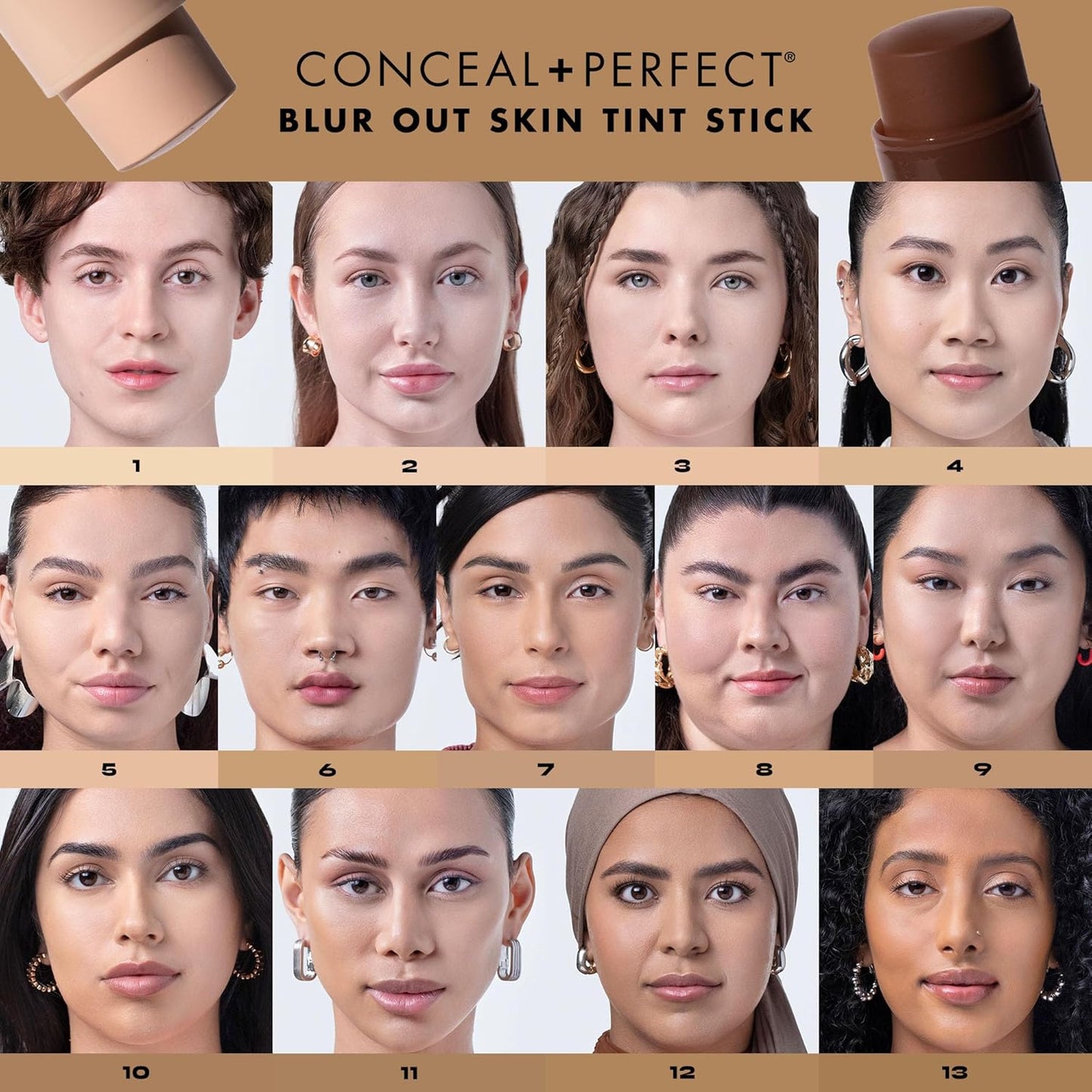 Milani Conceal + Perfect - Skin Tint Stick, Blur Out Tinted Moisturizer Makeup, Shade 07