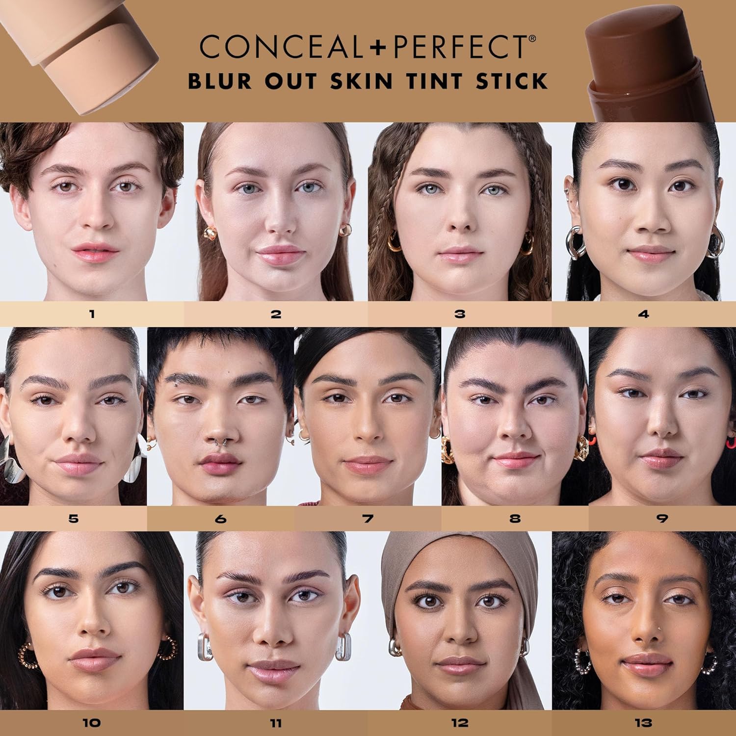 Milani Conceal + Perfect - Skin Tint Stick, Blur Out Tinted Moisturizer Makeup, Shade 07