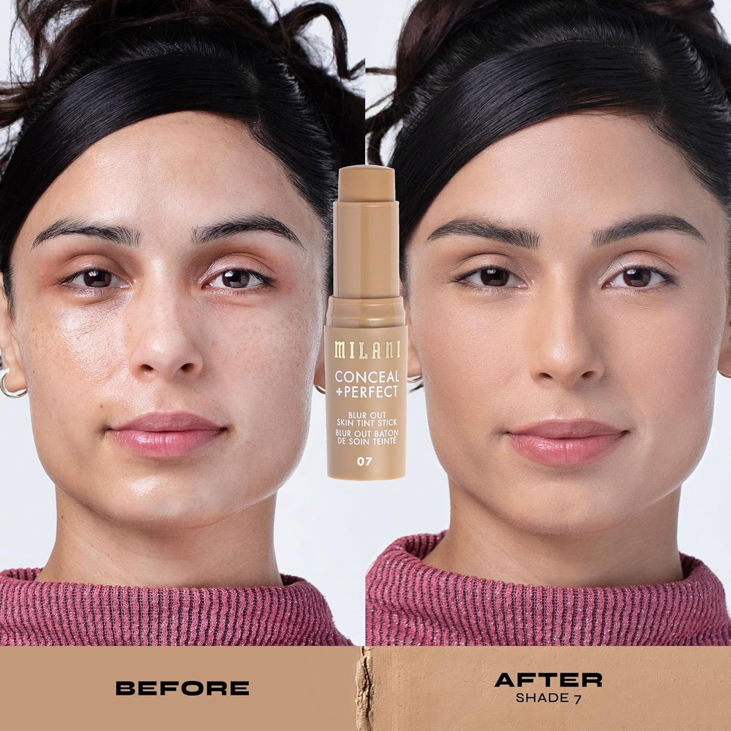 Milani Conceal + Perfect - Skin Tint Stick, Blur Out Tinted Moisturizer Makeup, Shade 07