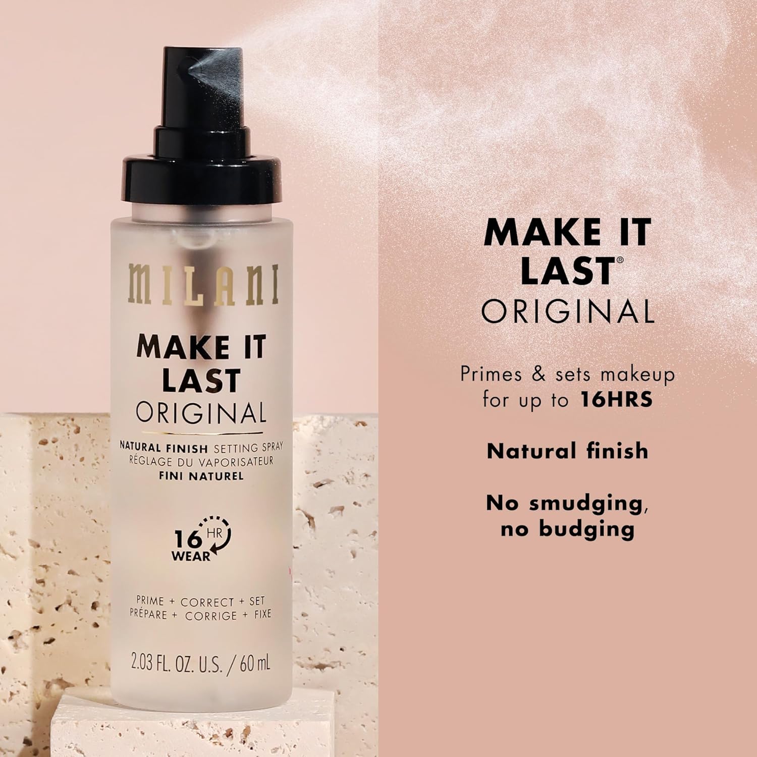 Milani Highly Rated Lash Extensions Tubing Mascara for Added Length and Lift + Keep It Full Maxxx Balmshell Lip Plumping Balm - Balmshell + Make It Last Original - Natural Finish Setting Spray 3-in-1