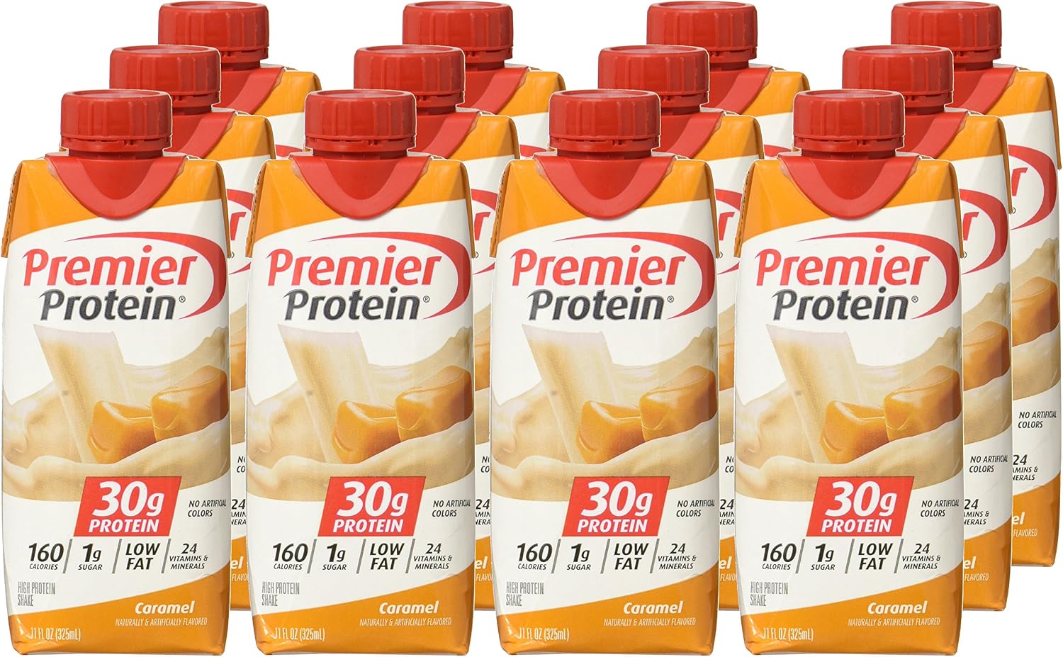 Premier Protein 30g Protein Shake, Caramel, 12 Count